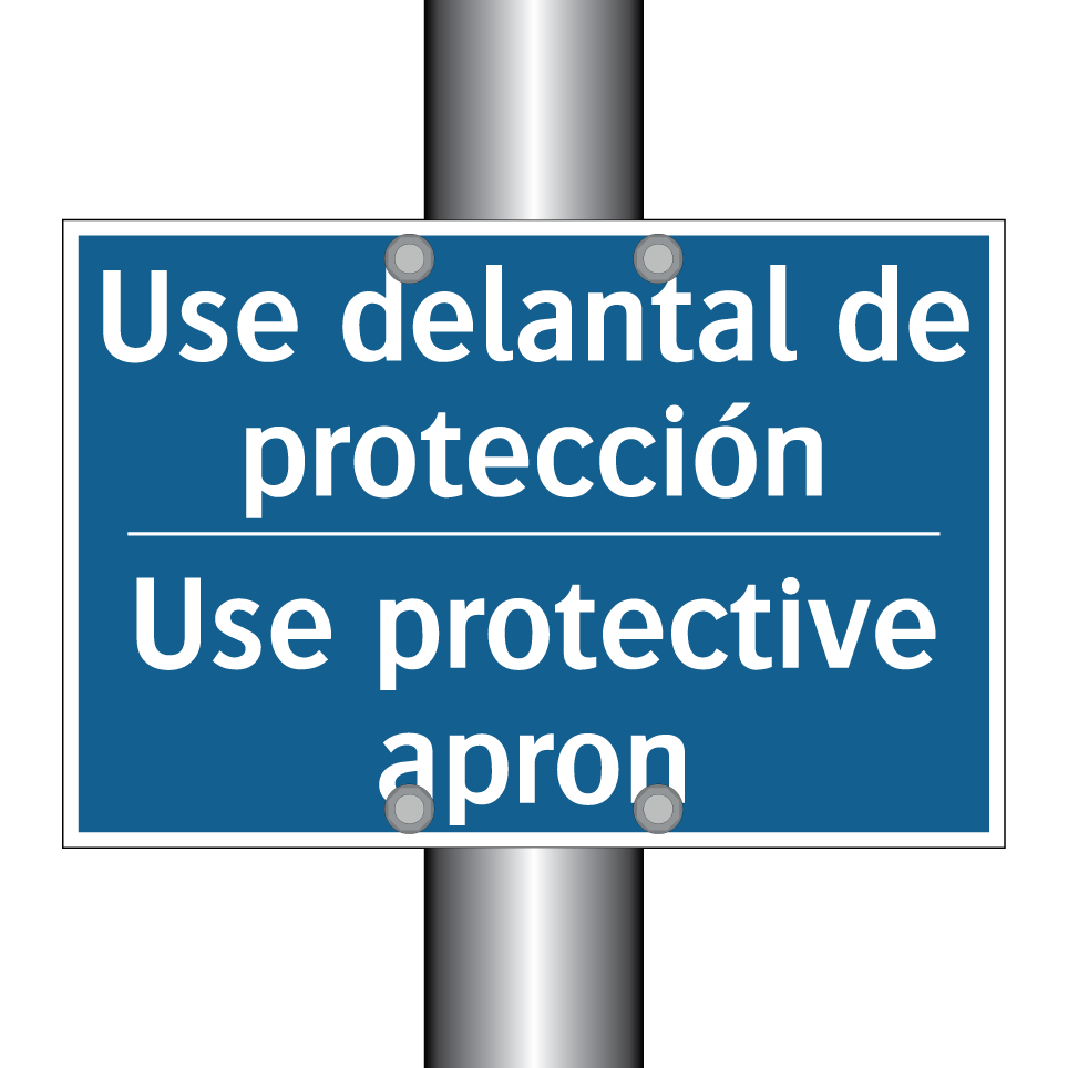 Use delantal de protección - Use protective apron
