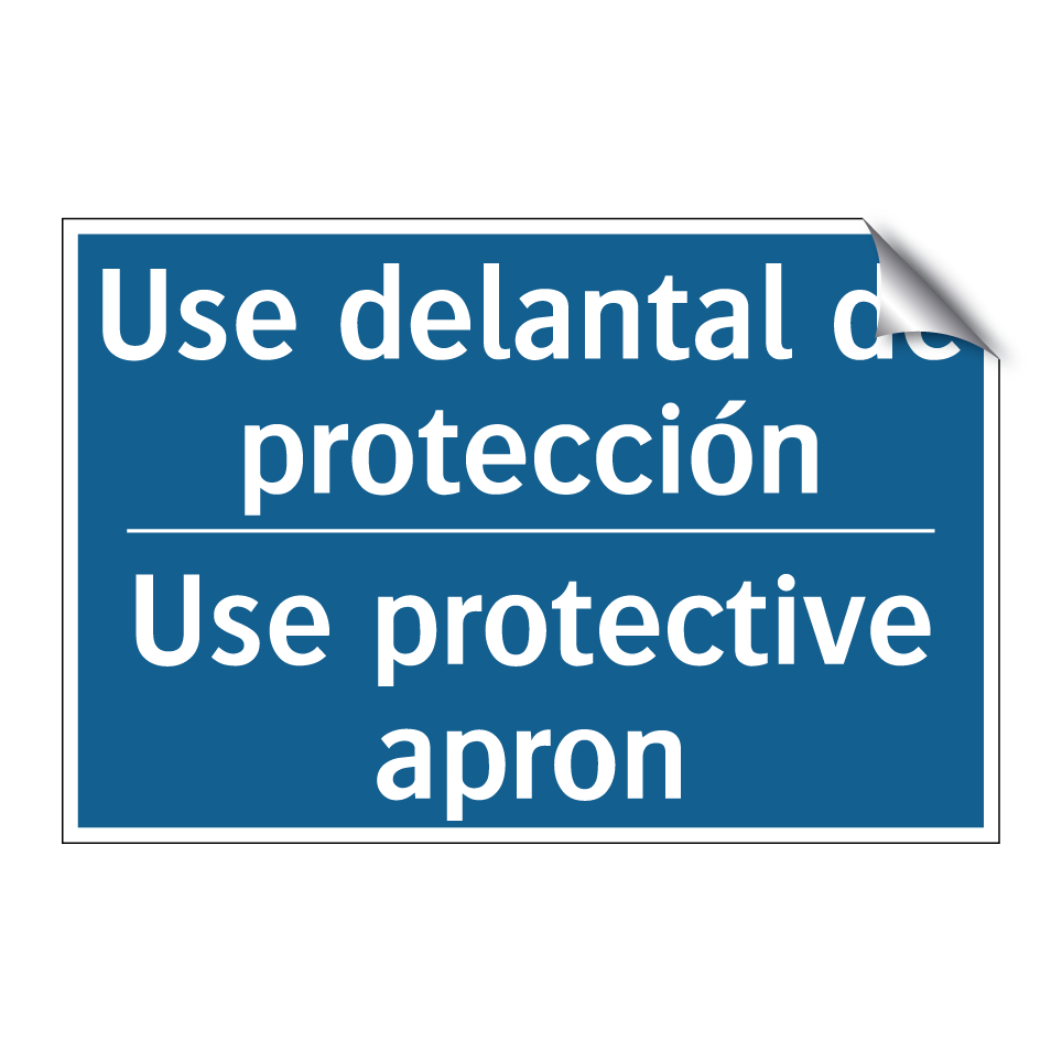 Use delantal de protección - Use protective apron