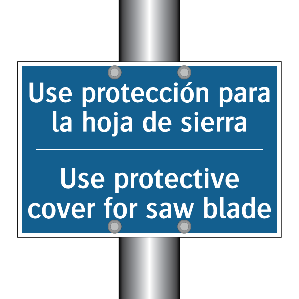 Use protección para la hoja de /.../ - Use protective cover for saw blade /.../