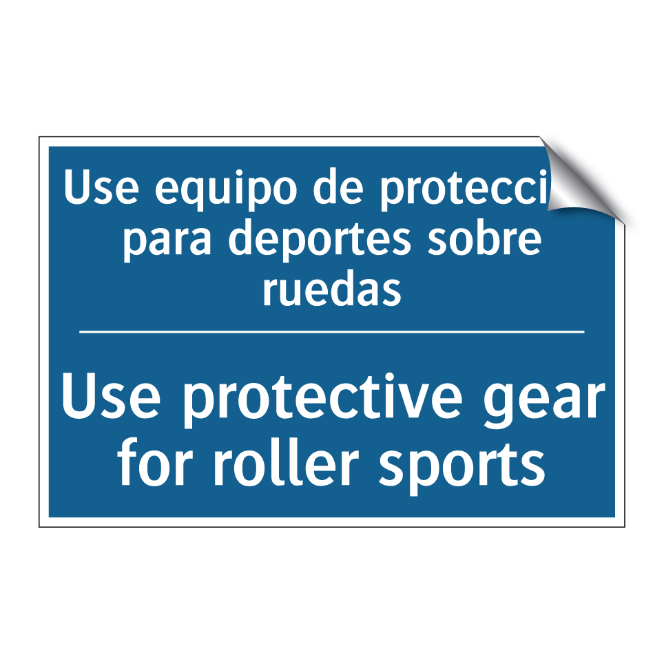 Use equipo de protección para /.../ - Use protective gear for roller /.../
