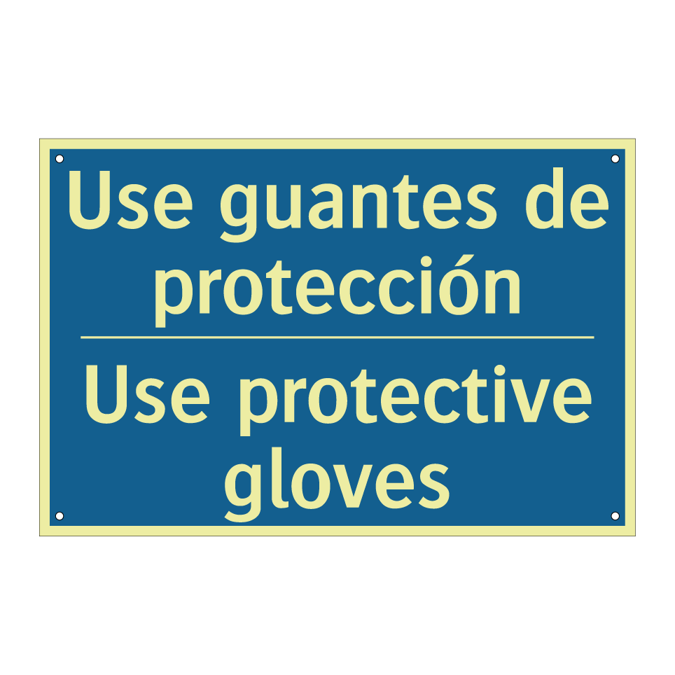 Use guantes de protección - Use protective gloves