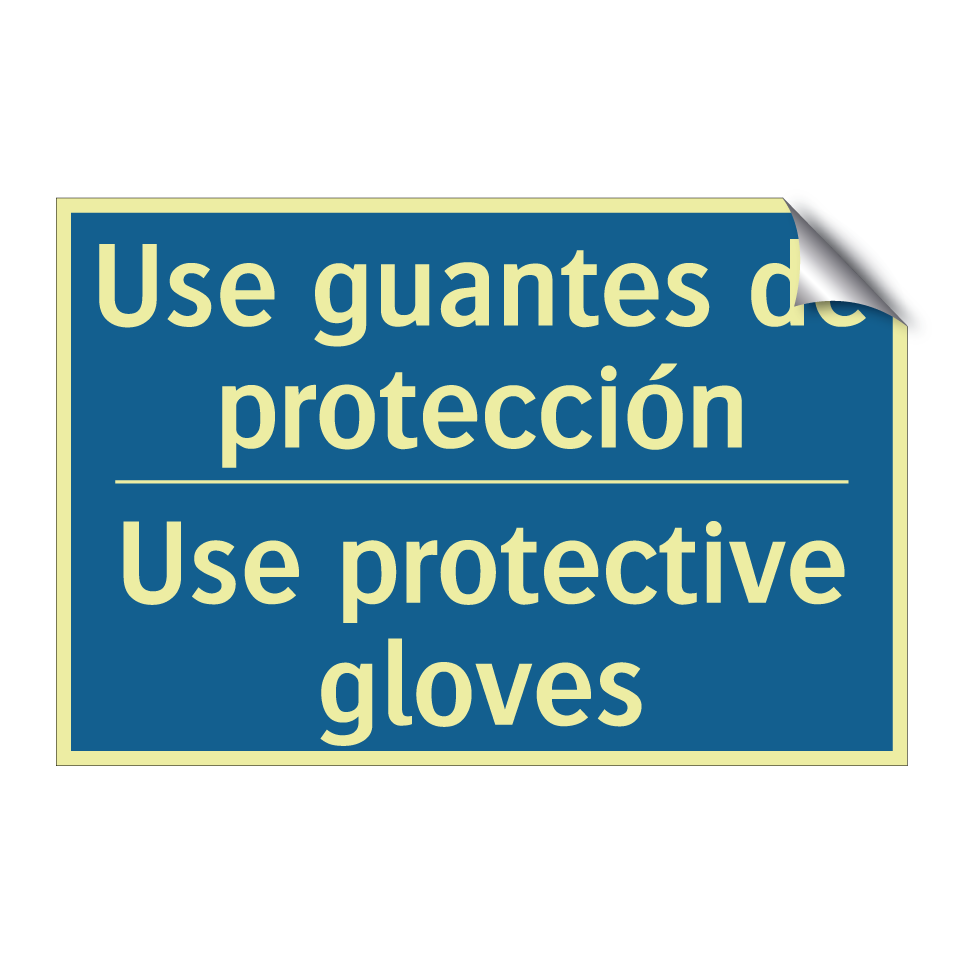 Use guantes de protección - Use protective gloves