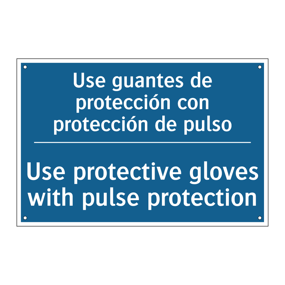 Use guantes de protección con /.../ - Use protective gloves with pulse /.../
