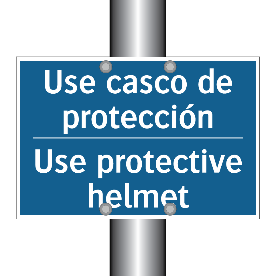 Use casco de protección - Use protective helmet