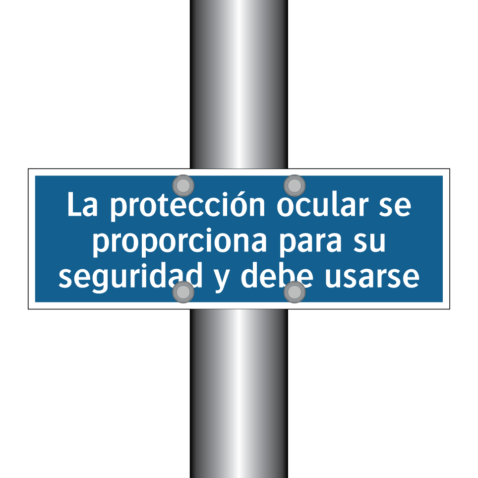La protección ocular se proporciona para su seguridad y debe usarse
