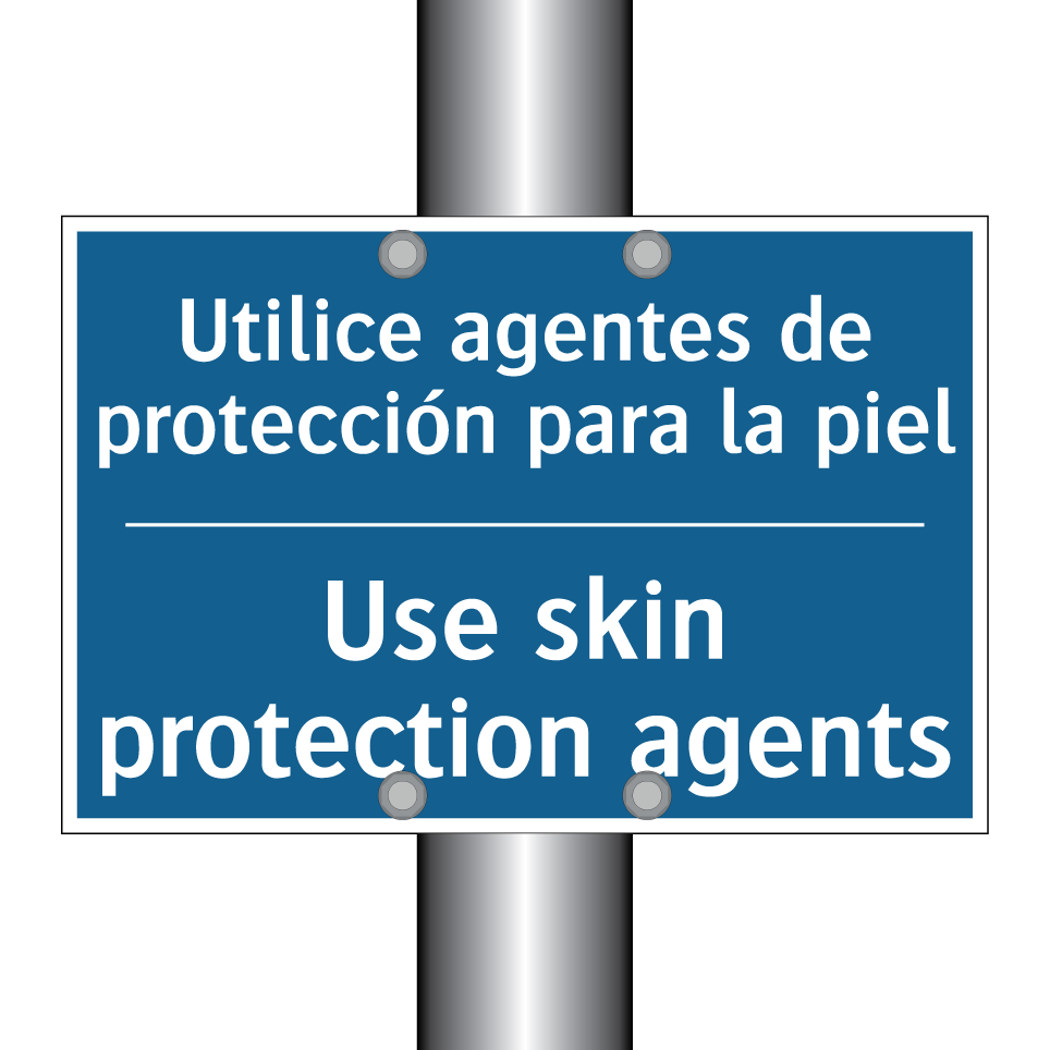 Utilice agentes de protección /.../ - Use skin protection agents