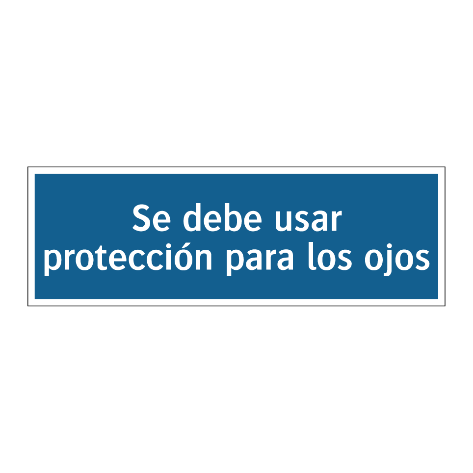 Se debe usar protección para los ojos