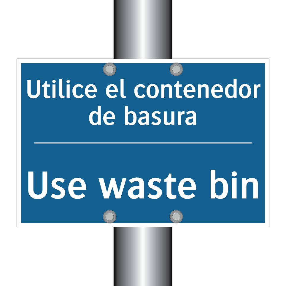 Utilice el contenedor de basura /.../ - Use waste bin