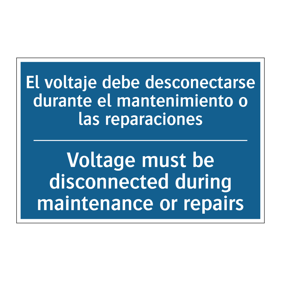 El voltaje debe desconectarse /.../ - Voltage must be disconnected during /.../