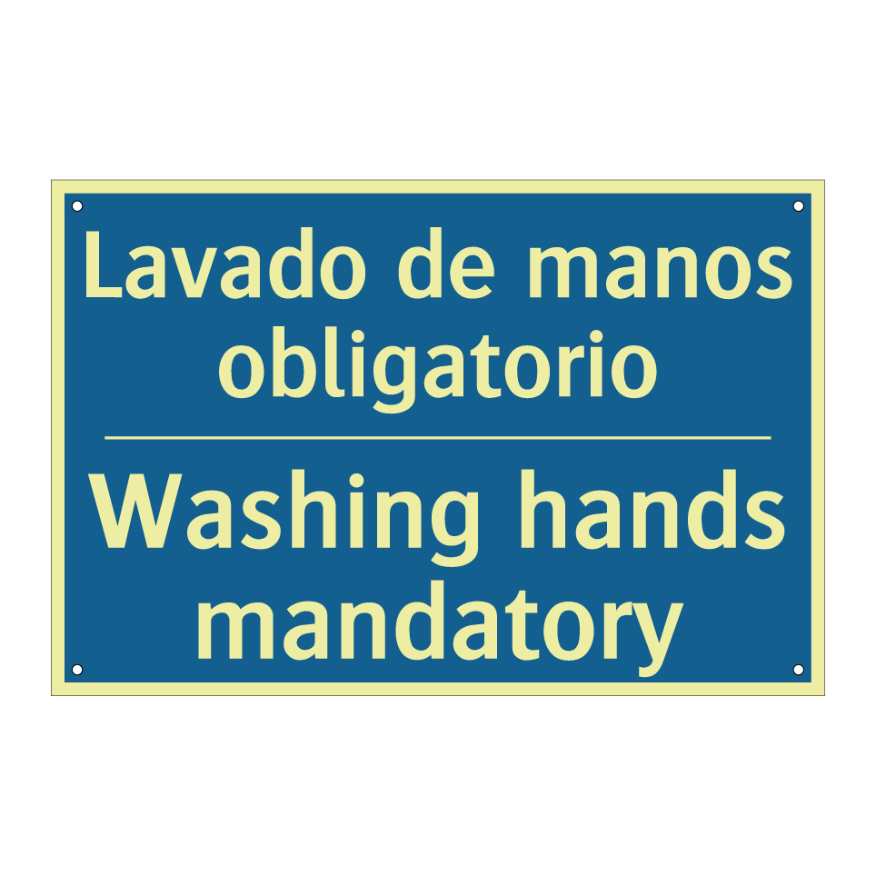 Lavado de manos obligatorio - Washing hands mandatory