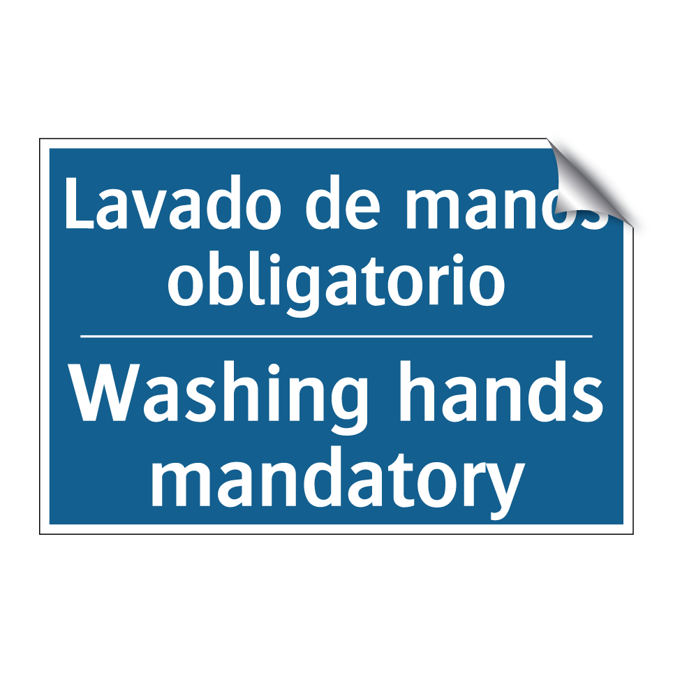 Lavado de manos obligatorio - Washing hands mandatory