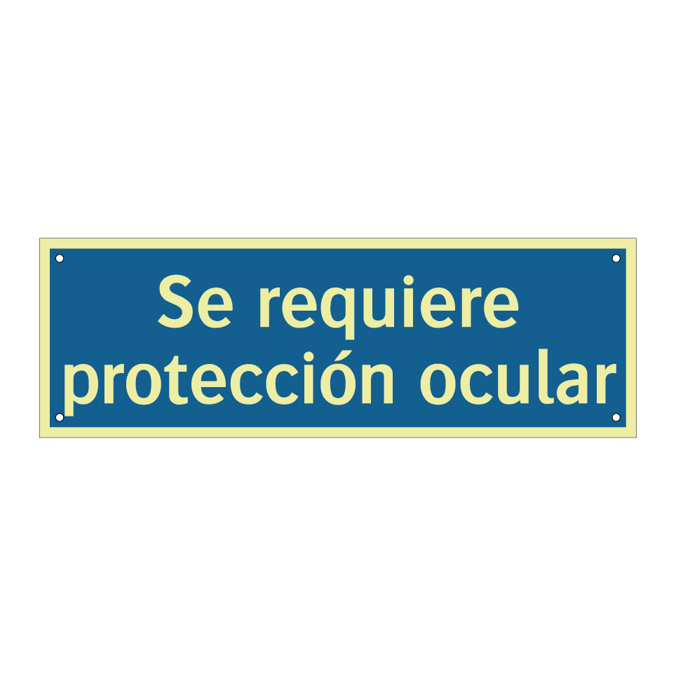 Se requiere protección ocular