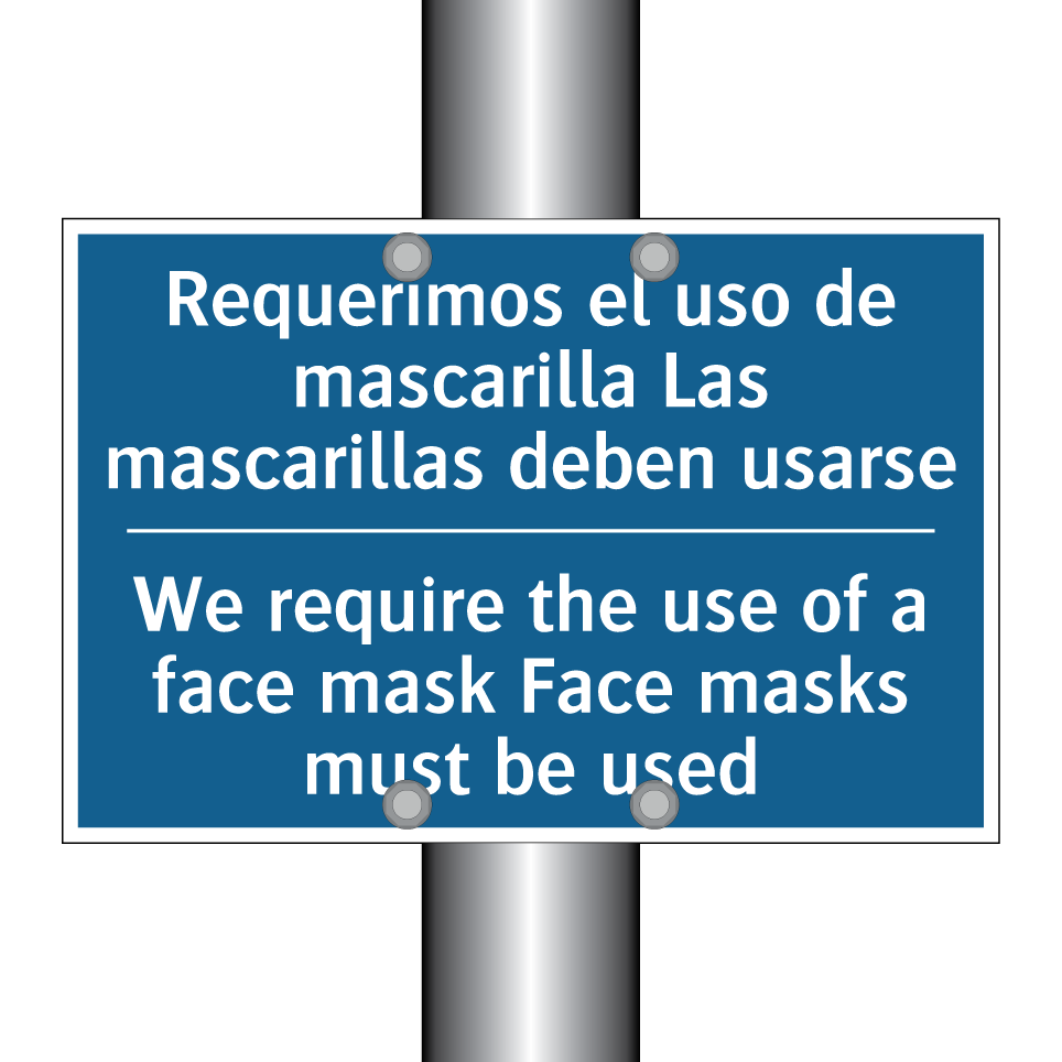 Requerimos el uso de mascarilla /.../ - We require the use of a face mask /.../