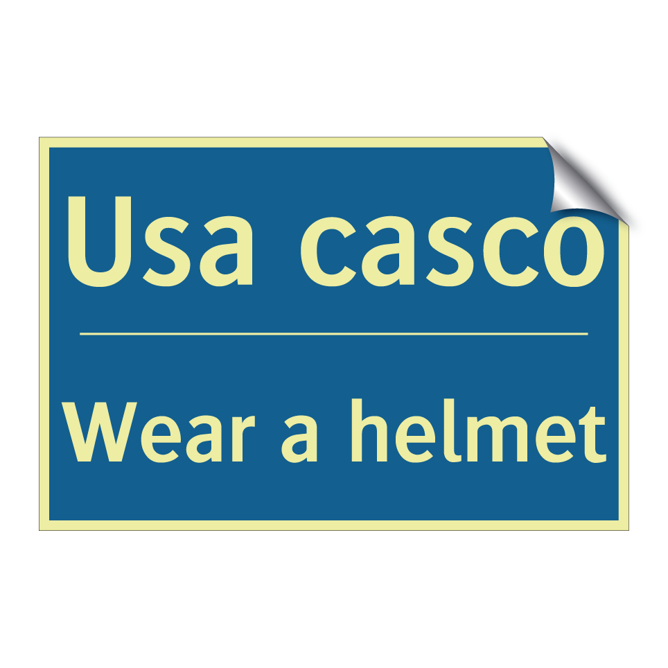 Usa casco - Wear a helmet