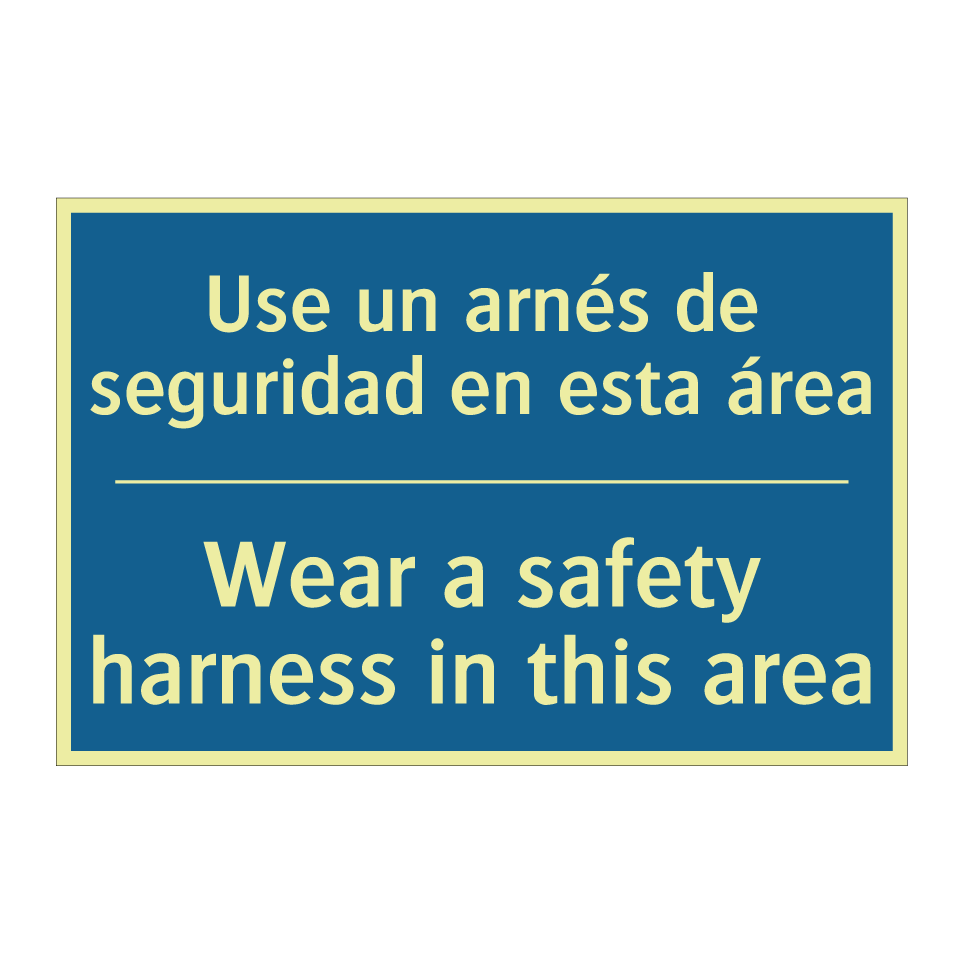 Use un arnés de seguridad en esta /.../ - Wear a safety harness in this /.../