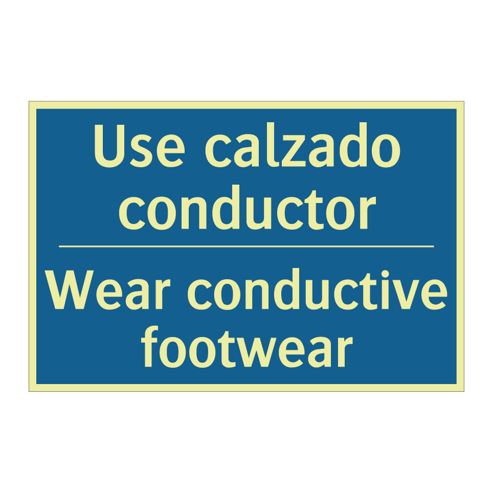 Use calzado conductor - Wear conductive footwear