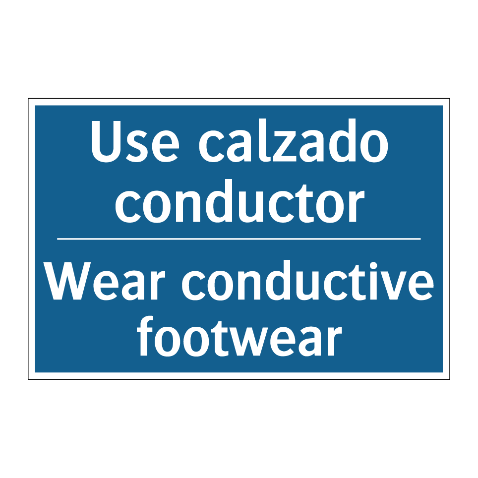 Use calzado conductor - Wear conductive footwear