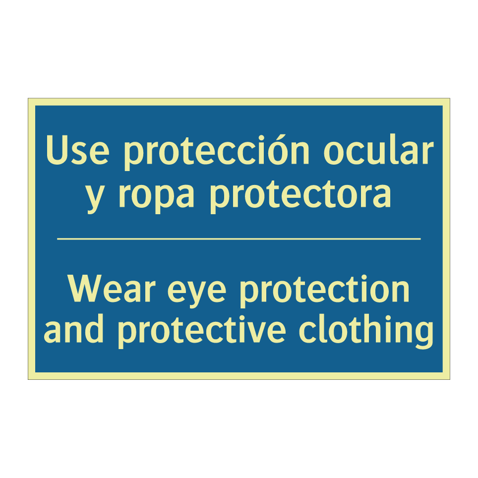 Use protección ocular y ropa protectora /.../ - Wear eye protection and protective /.../