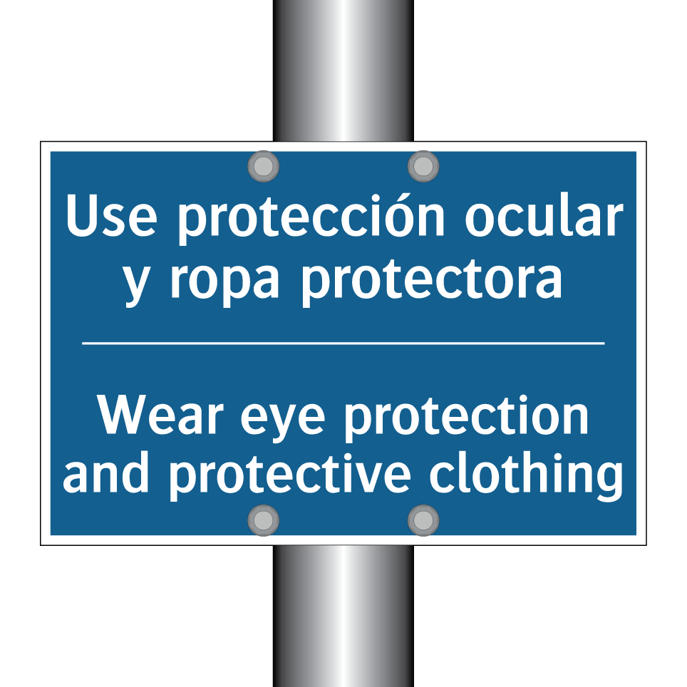 Use protección ocular y ropa protectora /.../ - Wear eye protection and protective /.../