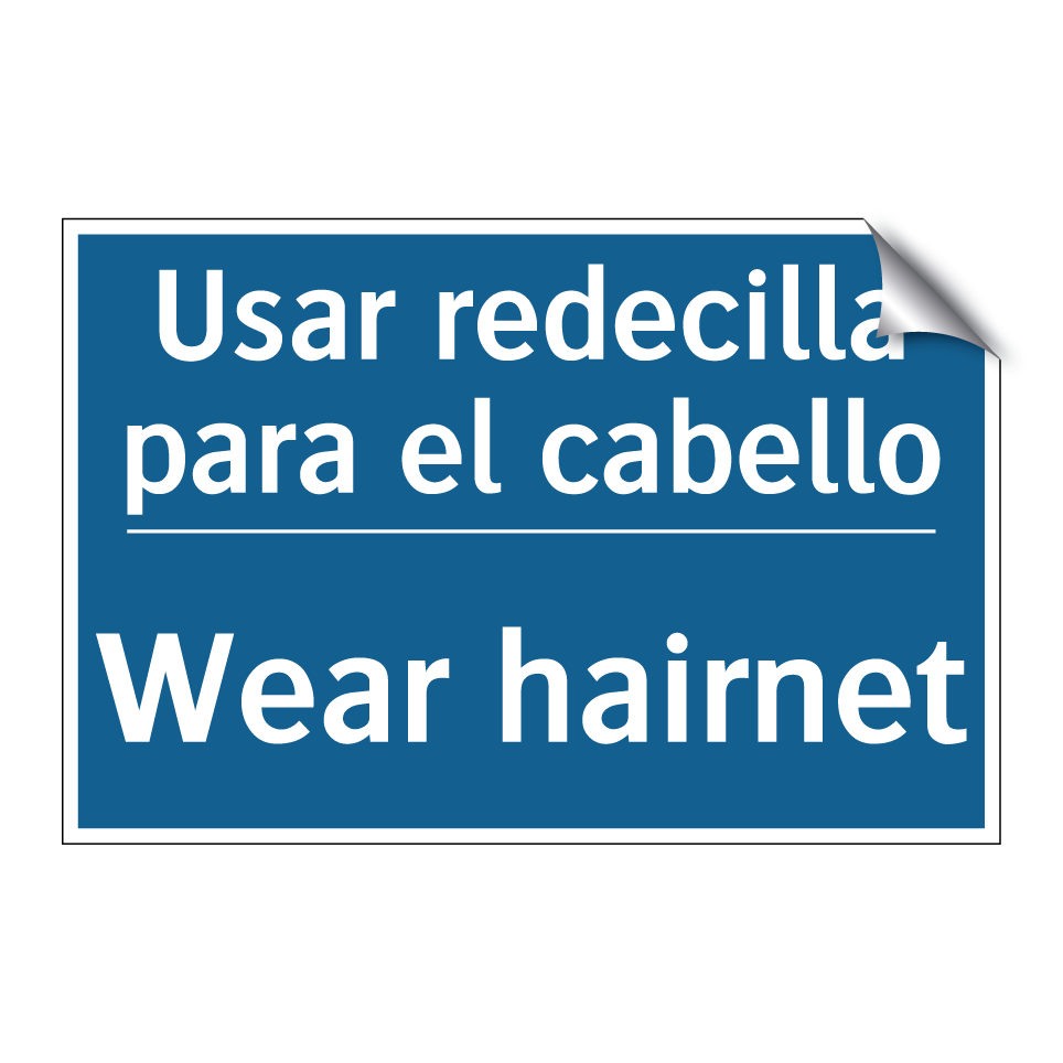 Usar redecilla para el cabello - Wear hairnet