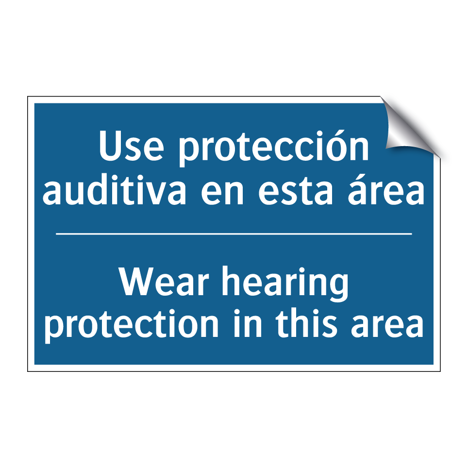 Use protección auditiva en esta /.../ - Wear hearing protection in this /.../