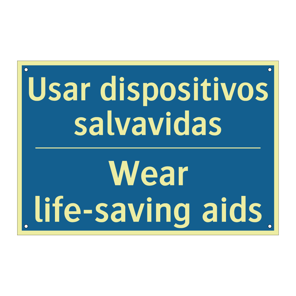 Usar dispositivos salvavidas - Wear life-saving aids