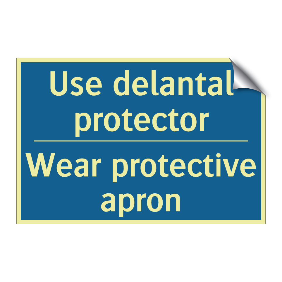 Use delantal protector - Wear protective apron