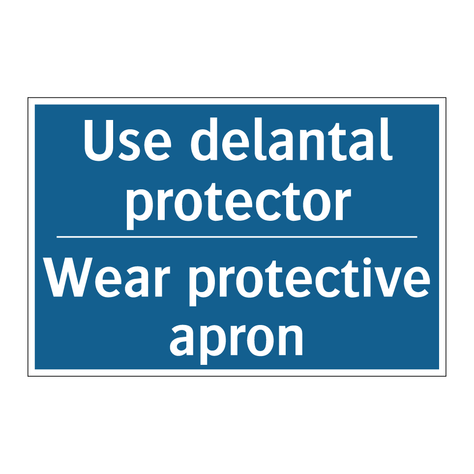 Use delantal protector - Wear protective apron