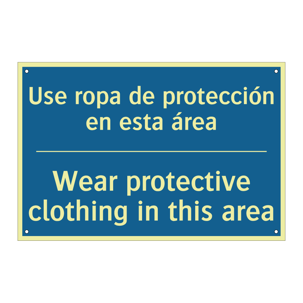 Use ropa de protección en esta /.../ - Wear protective clothing in this /.../