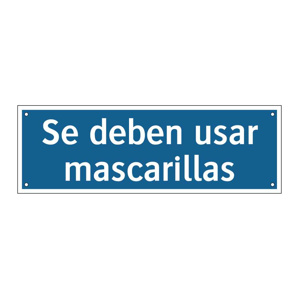 Se deben usar mascarillas