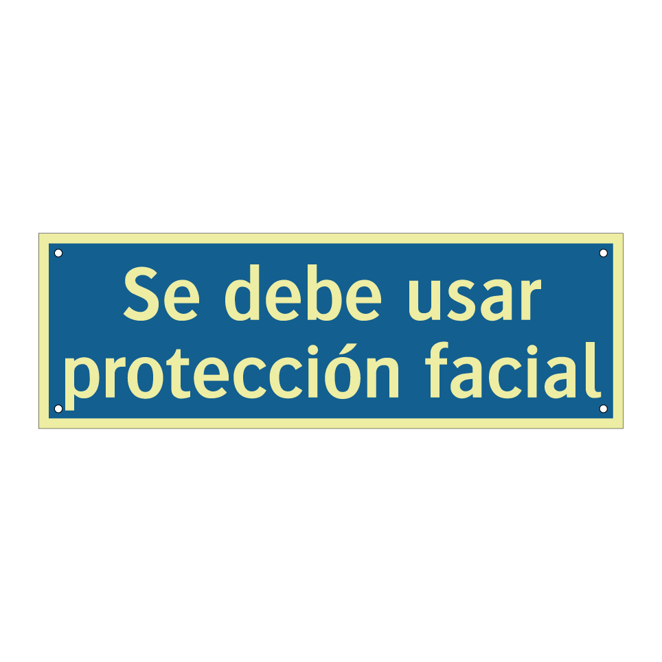 Se debe usar protección facial