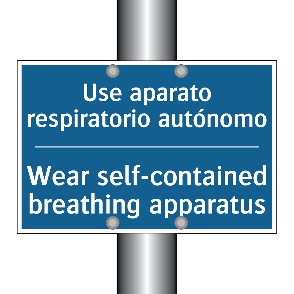 Use aparato respiratorio autónomo /.../ - Wear self-contained breathing /.../