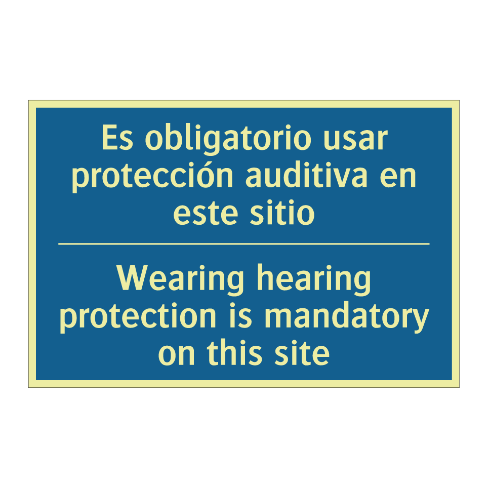 Es obligatorio usar protección /.../ - Wearing hearing protection is /.../