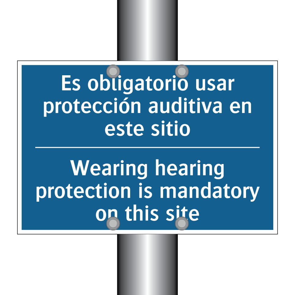 Es obligatorio usar protección /.../ - Wearing hearing protection is /.../