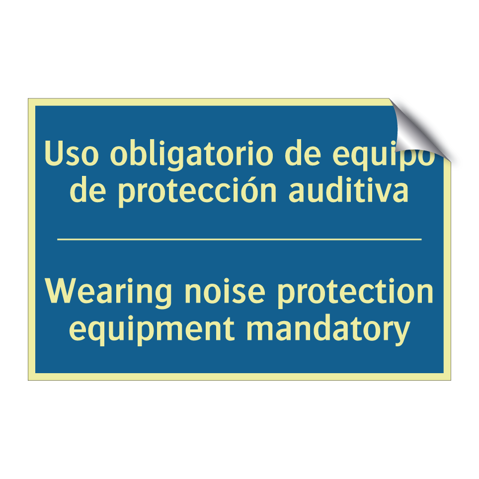 Uso obligatorio de equipo de protección /.../ - Wearing noise protection equipment /.../