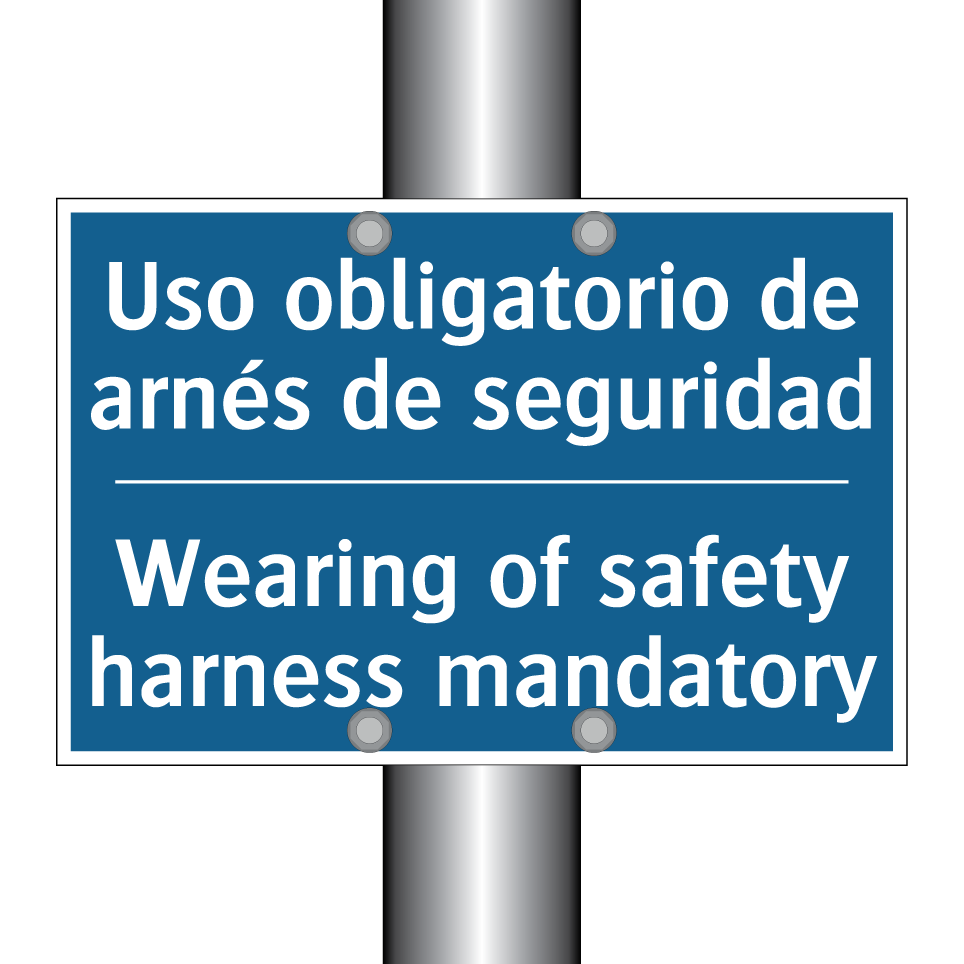 Uso obligatorio de arnés de seguridad /.../ - Wearing of safety harness mandatory /.../