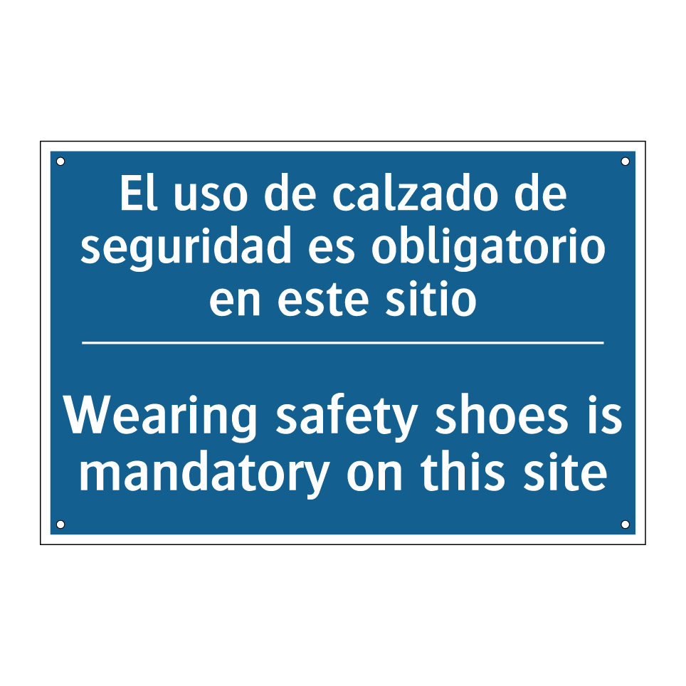 El uso de calzado de seguridad /.../ - Wearing safety shoes is mandatory /.../