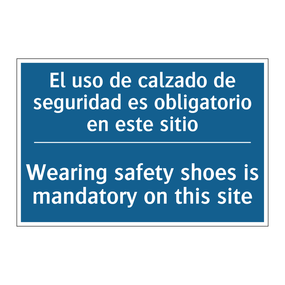 El uso de calzado de seguridad /.../ - Wearing safety shoes is mandatory /.../