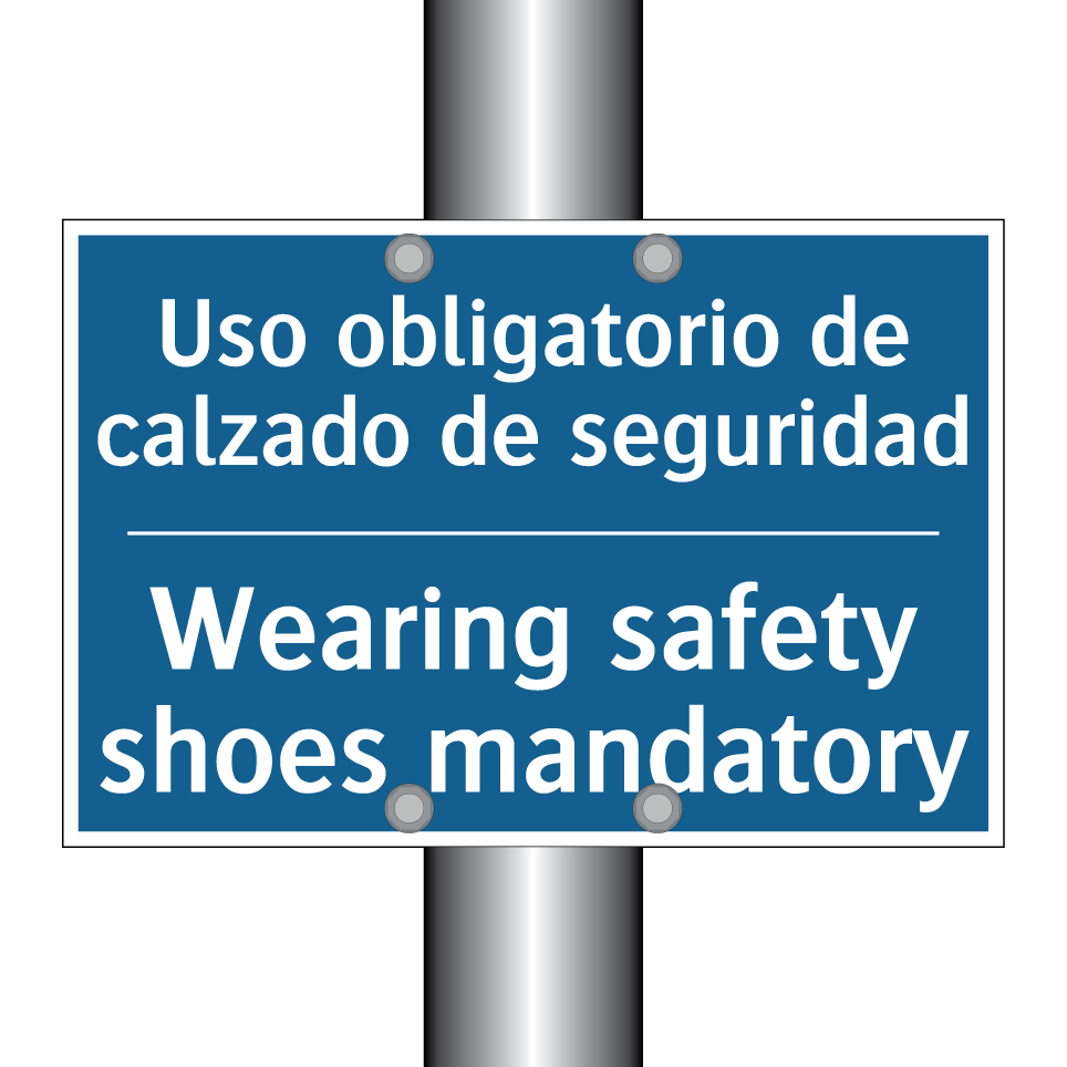 Uso obligatorio de calzado de /.../ - Wearing safety shoes mandatory