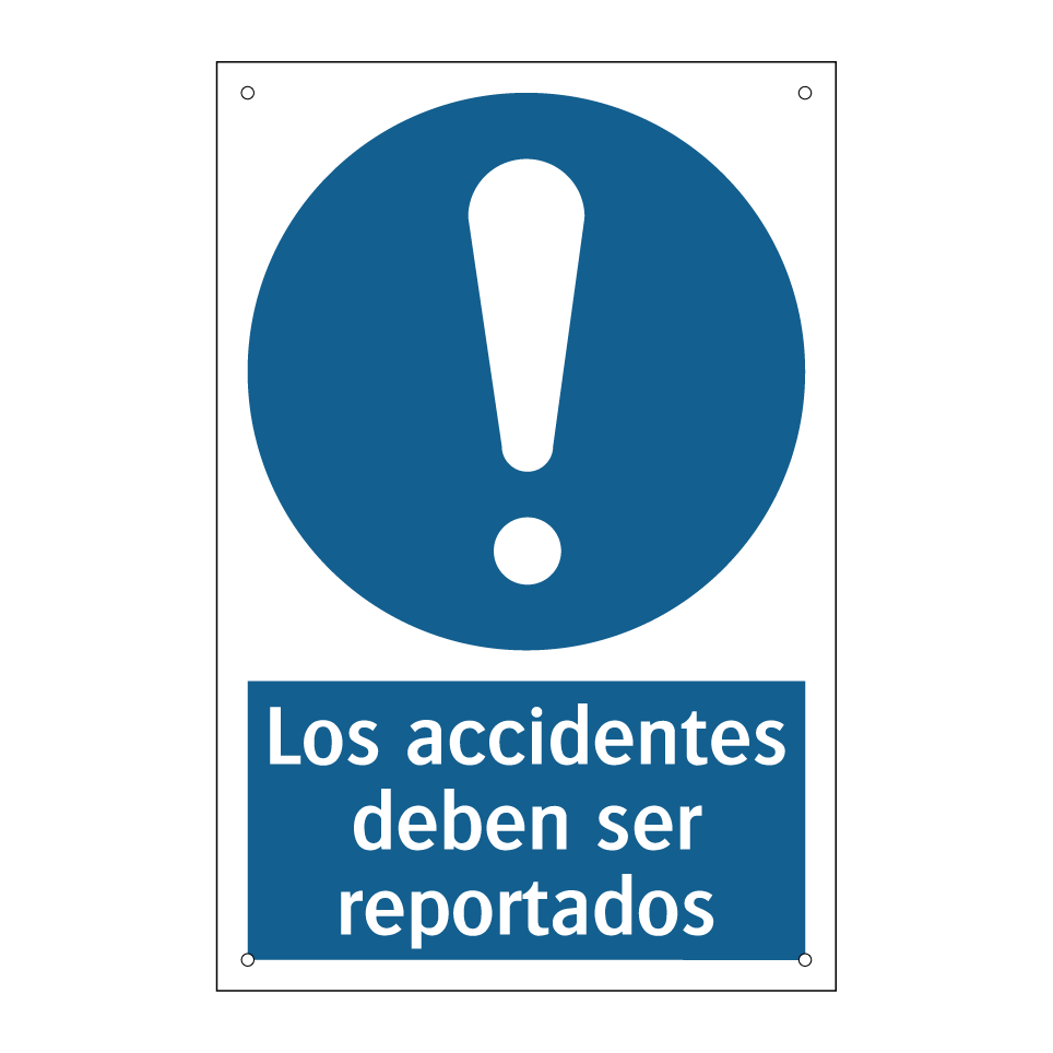 Los accidentes deben ser reportados