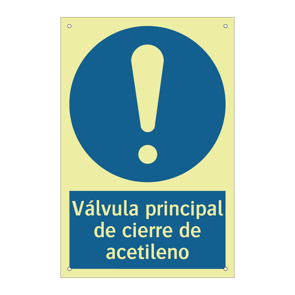 Válvula principal de cierre de acetileno