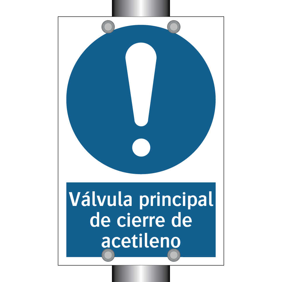 Válvula principal de cierre de acetileno