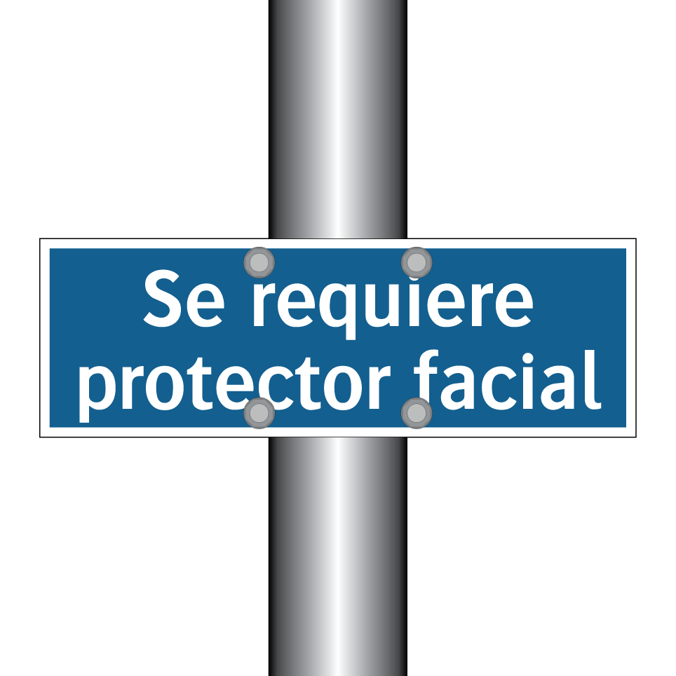 Se requiere protector facial