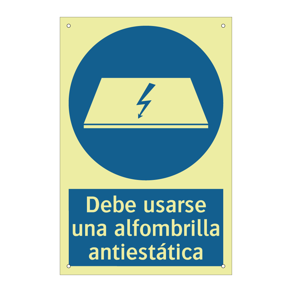 Debe usarse una alfombrilla antiestática