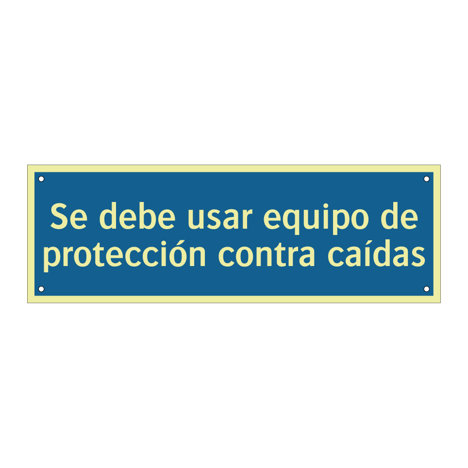 Se debe usar equipo de protección contra caídas