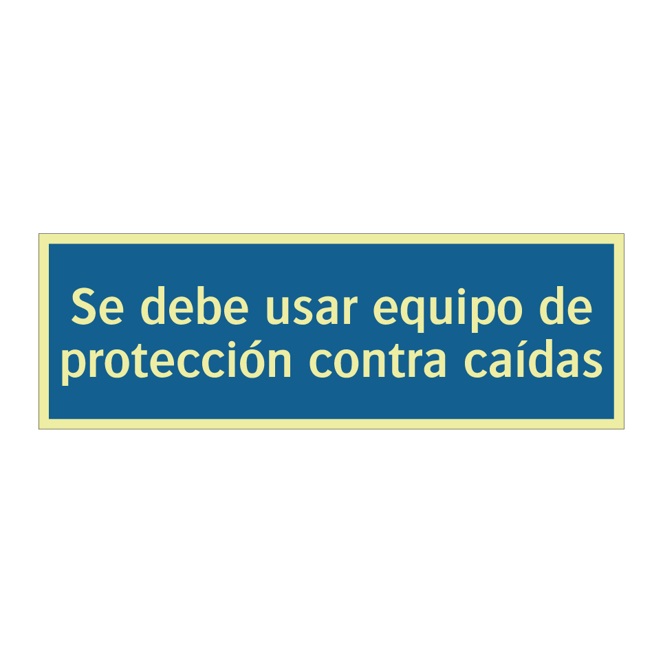 Se debe usar equipo de protección contra caídas