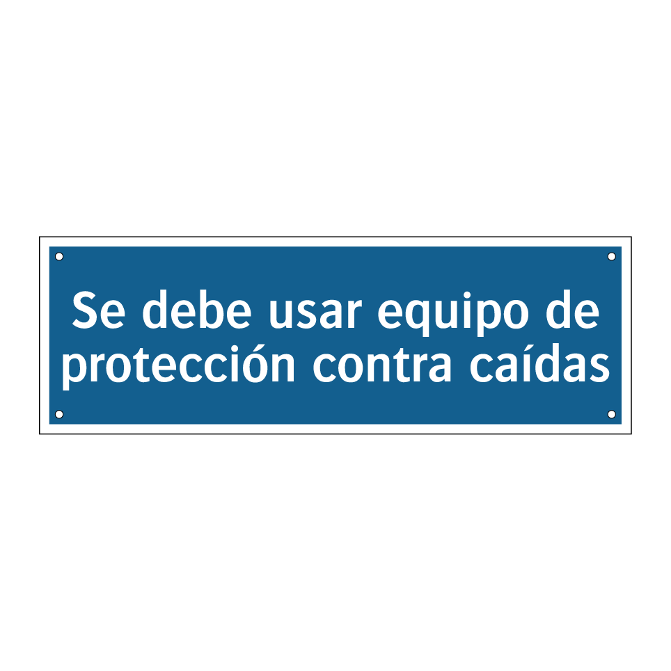 Se debe usar equipo de protección contra caídas