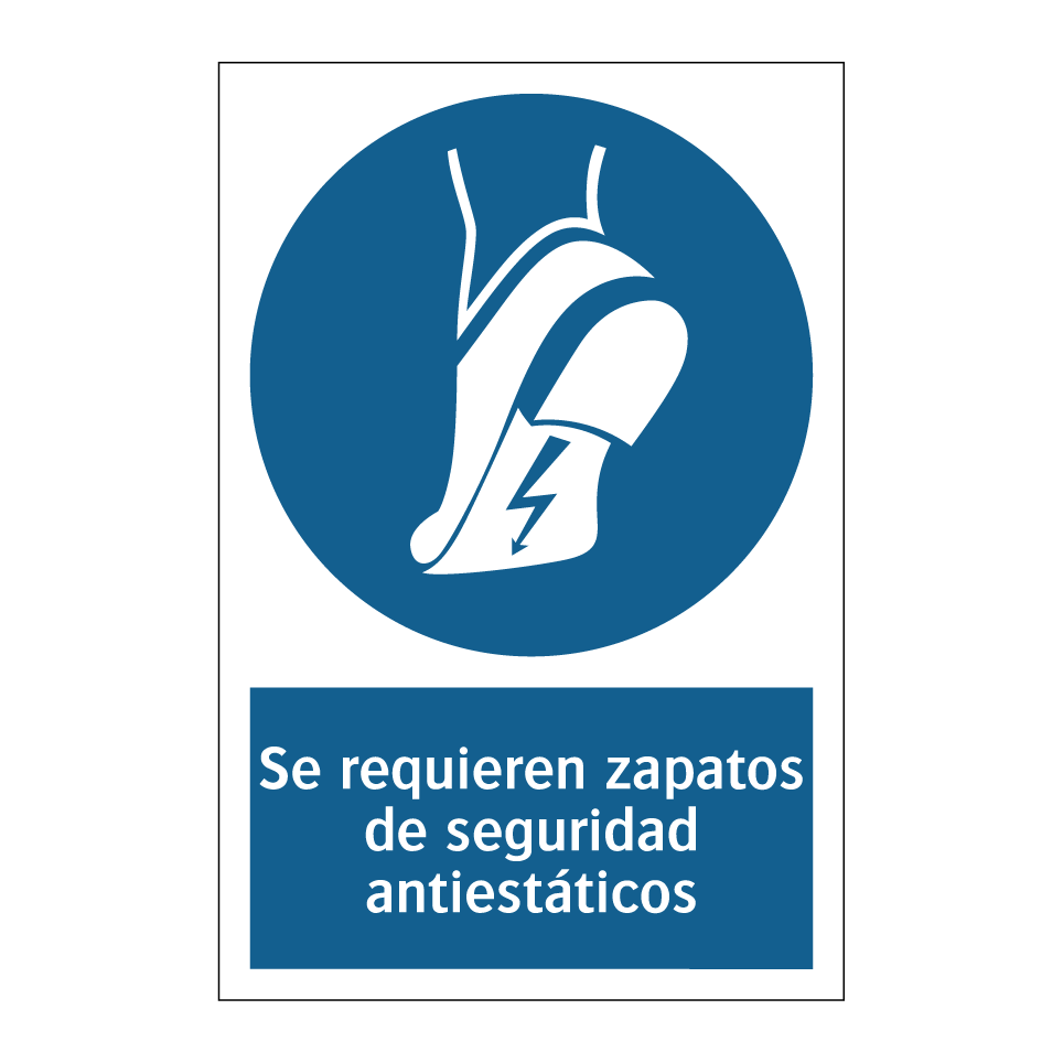 Se requieren zapatos de seguridad antiestáticos