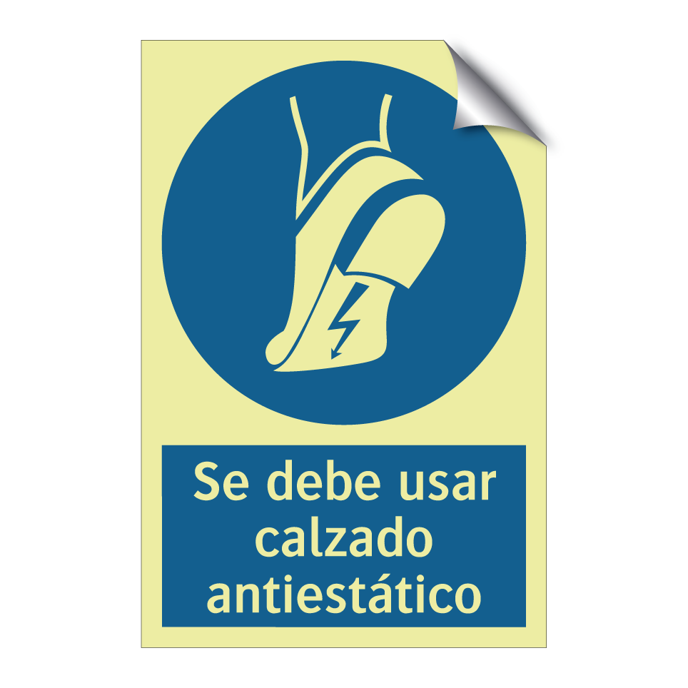 Se debe usar calzado antiestático
