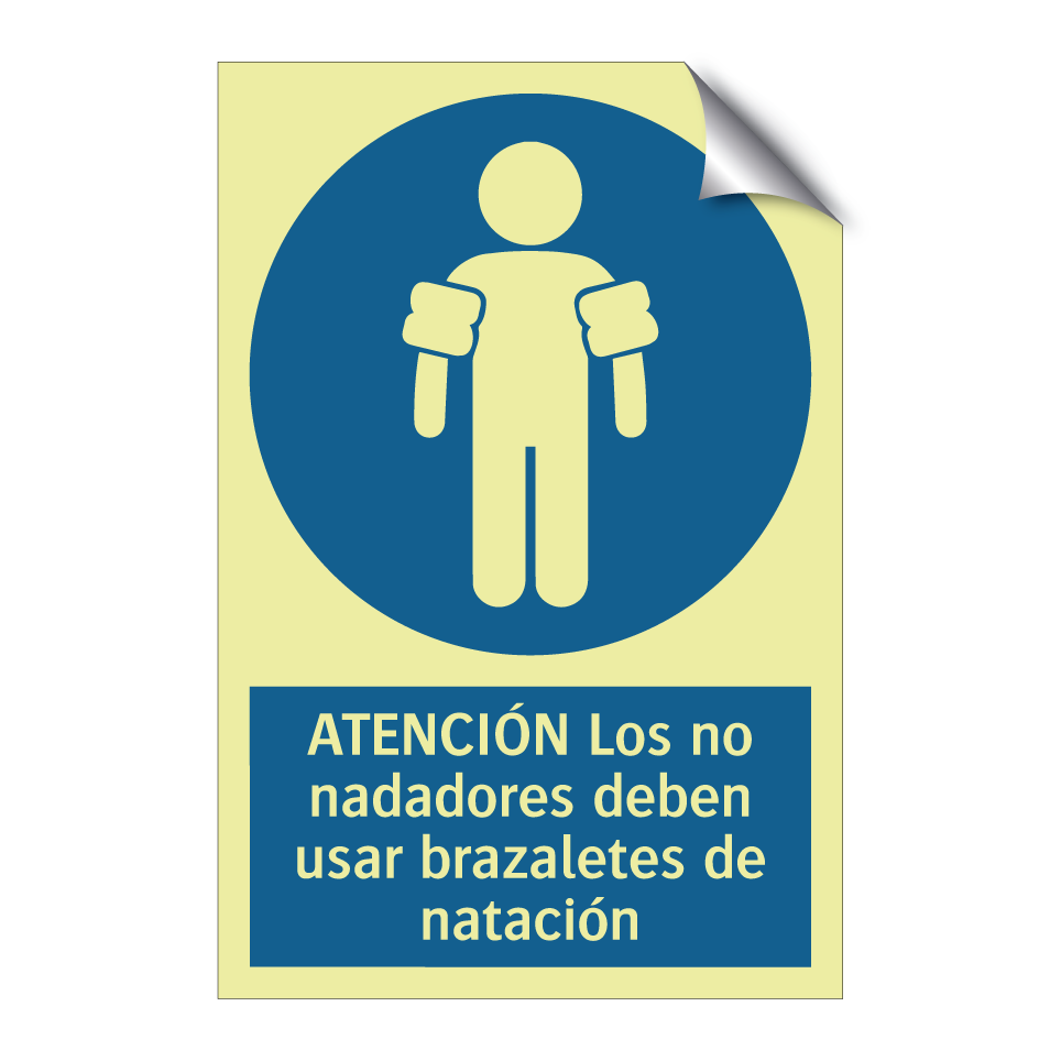 ATENCIÓN Los no nadadores deben usar brazaletes de natación